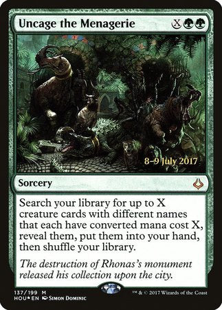 Uncage the Menagerie [Hour of Devastation Promos] | Exor Games Summserside