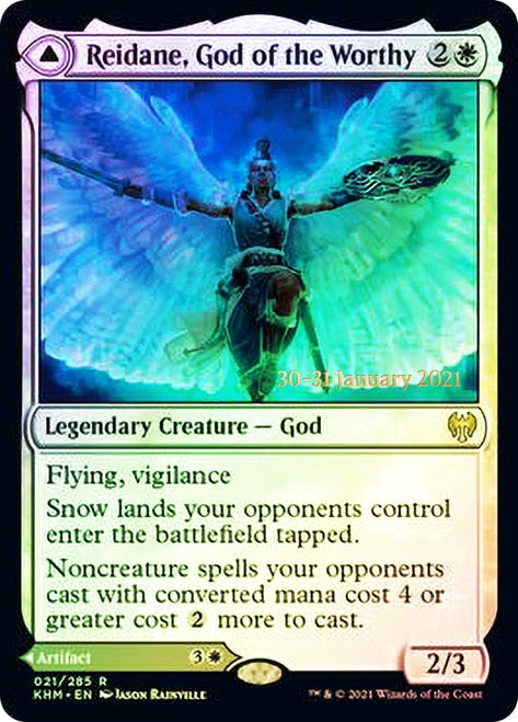 Reidane, God of the Worthy // Valkmira, Protector's Shield  [Kaldheim Prerelease Promos] | Exor Games Summserside