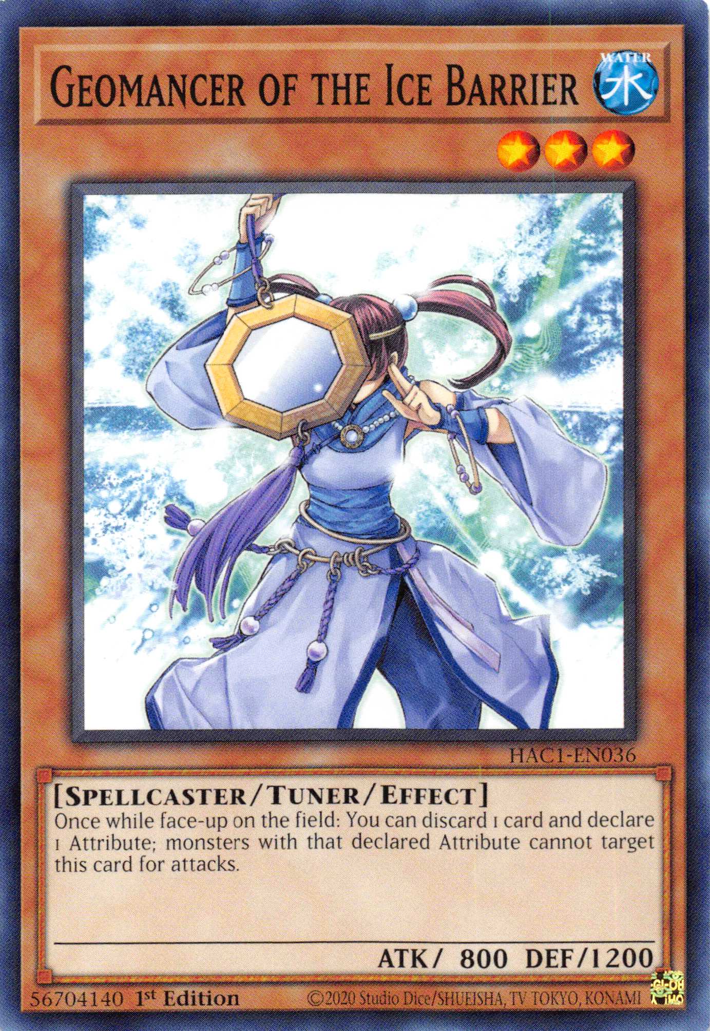 Geomancer of the Ice Barrier [HAC1-EN036] Common | Exor Games Summserside