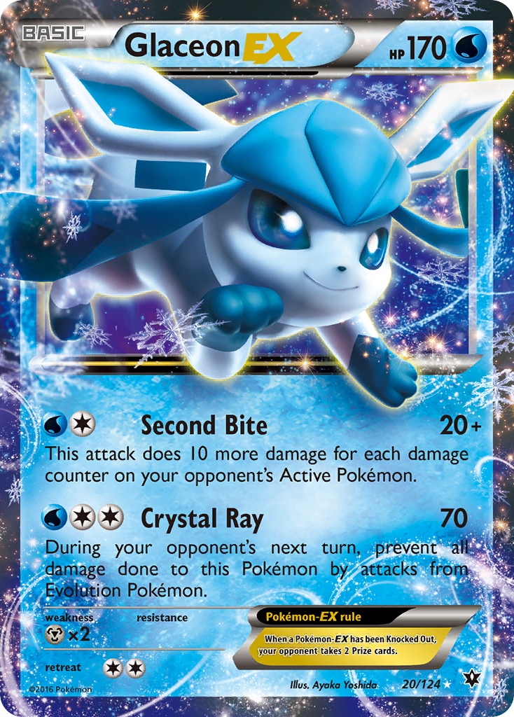 Glaceon EX (20/124) [XY: Fates Collide] | Exor Games Summserside