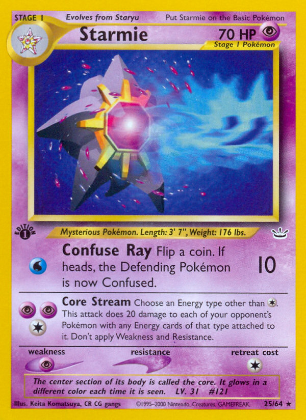 Starmie (25/64) [Neo Revelation 1st Edition] | Exor Games Summserside
