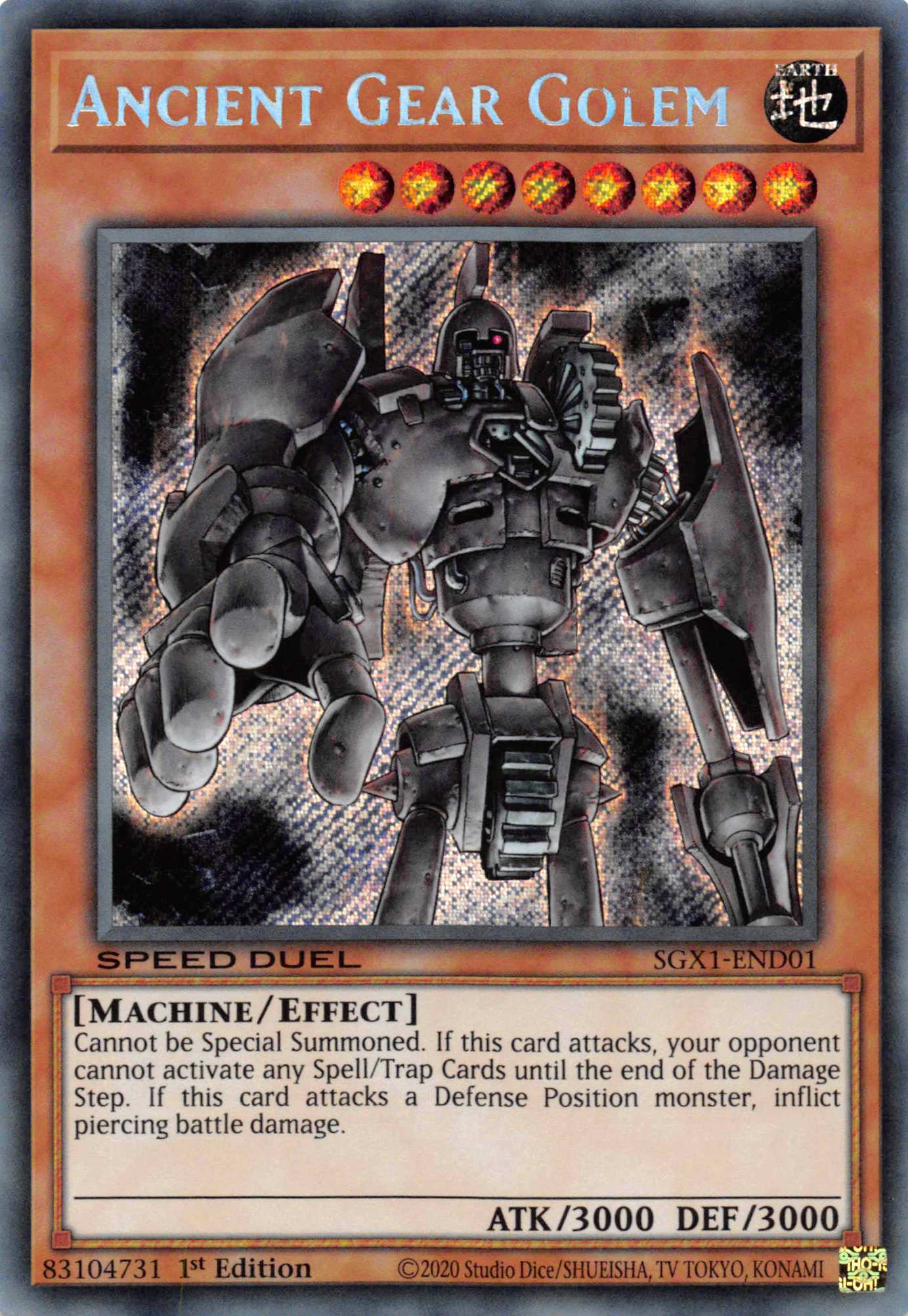 Ancient Gear Golem [SGX1-END01] Secret Rare | Exor Games Summserside