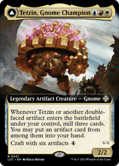 Tetzin, Gnome Champion // The Golden-Gear Colossus (Extended Art) [The Lost Caverns of Ixalan Commander] | Exor Games Summserside