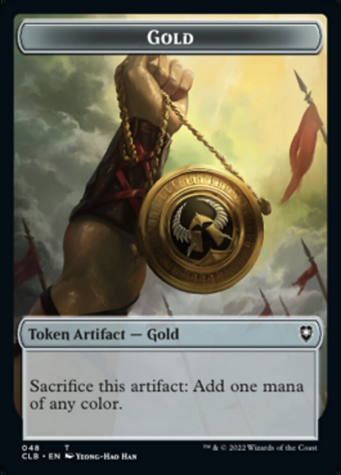 Gold // Dragon Double-sided Token [Commander Legends: Battle for Baldur's Gate Tokens] | Exor Games Summserside