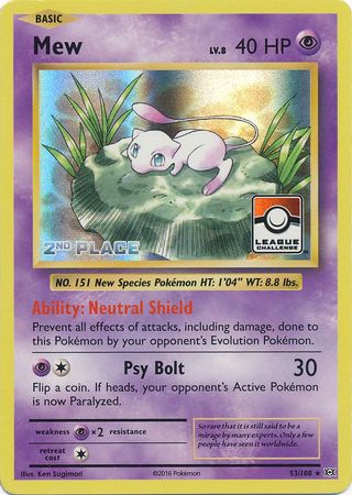 Mew (53/108) (League Promo 2nd Place) [XY: Evolutions] | Exor Games Summserside
