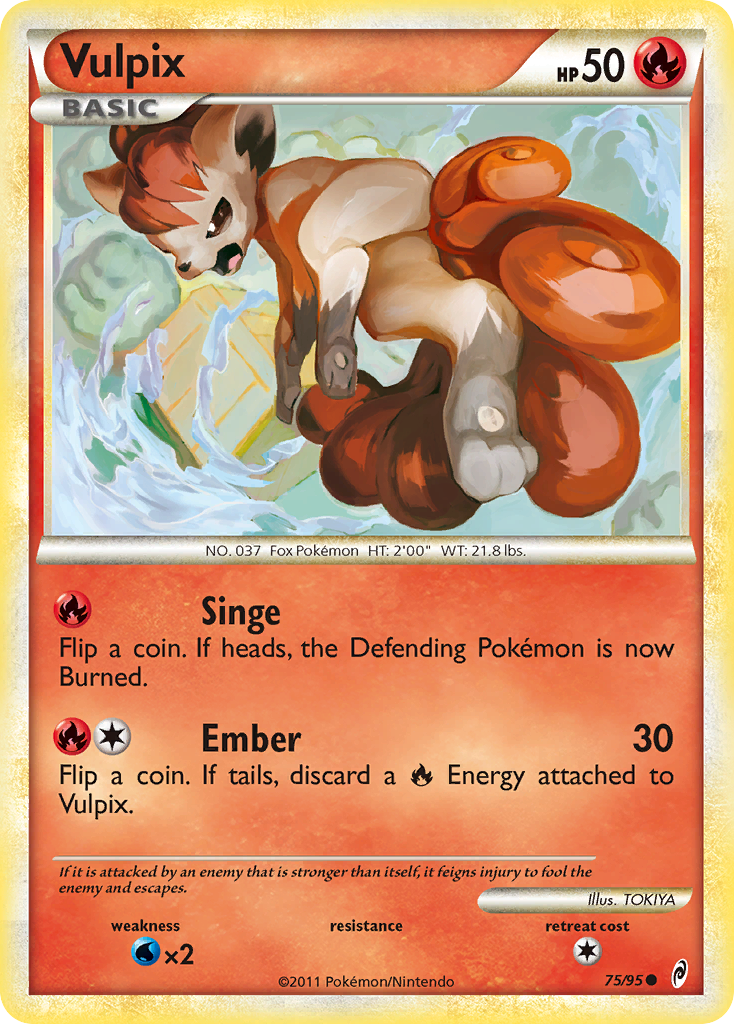 Vulpix (75/95) [HeartGold & SoulSilver: Call of Legends] | Exor Games Summserside