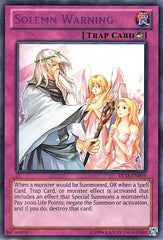 Solemn Warning (Purple) [DL18-EN019] Rare | Exor Games Summserside