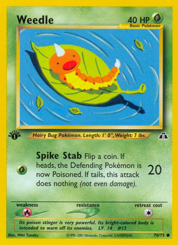 Weedle (70/75) [Neo Discovery 1st Edition] | Exor Games Summserside