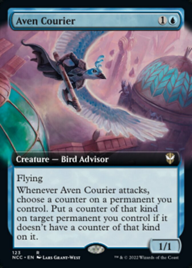 Aven Courier (Extended Art) [Streets of New Capenna Commander] | Exor Games Summserside