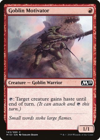 Goblin Motivator [Core Set 2019] | Exor Games Summserside