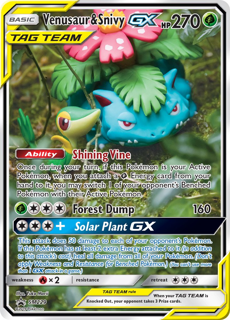 Venusaur & Snivy GX (SM229) [Sun & Moon: Black Star Promos] | Exor Games Summserside