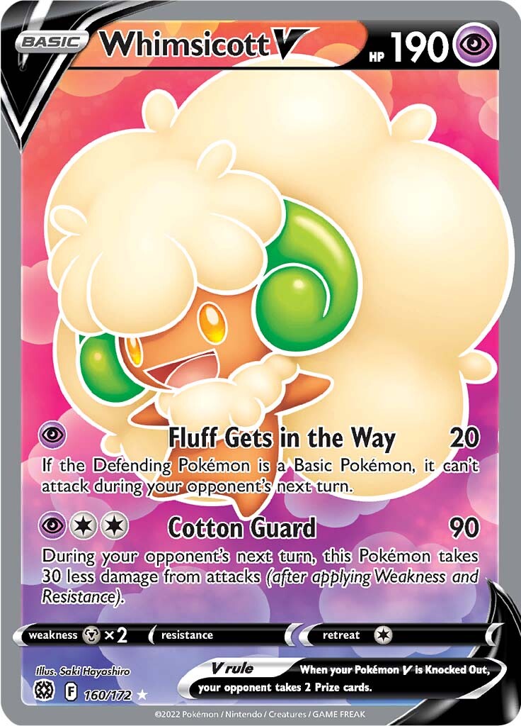 Whimsicott V (160/172) [Sword & Shield: Brilliant Stars] | Exor Games Summserside