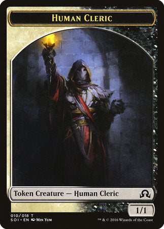 Human Cleric Token [Shadows over Innistrad Tokens] | Exor Games Summserside