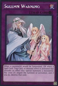 Solemn Warning [NKRT-EN035] Platinum Rare | Exor Games Summserside