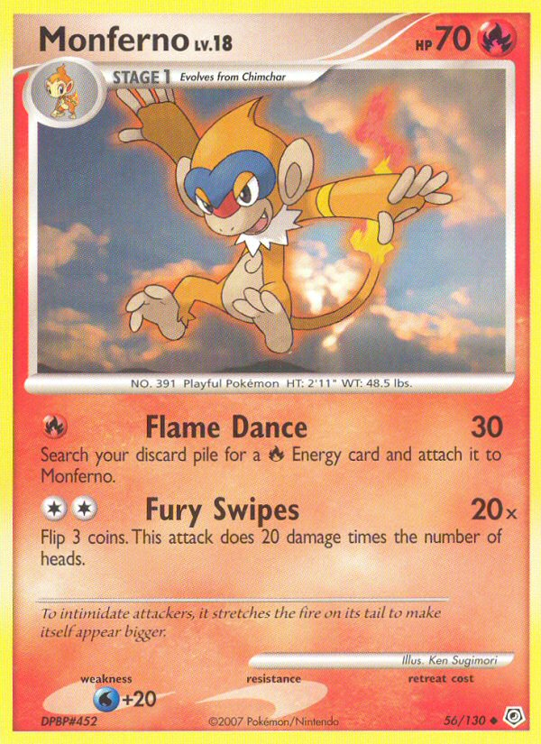 Monferno (56/130) [Diamond & Pearl: Base Set] | Exor Games Summserside