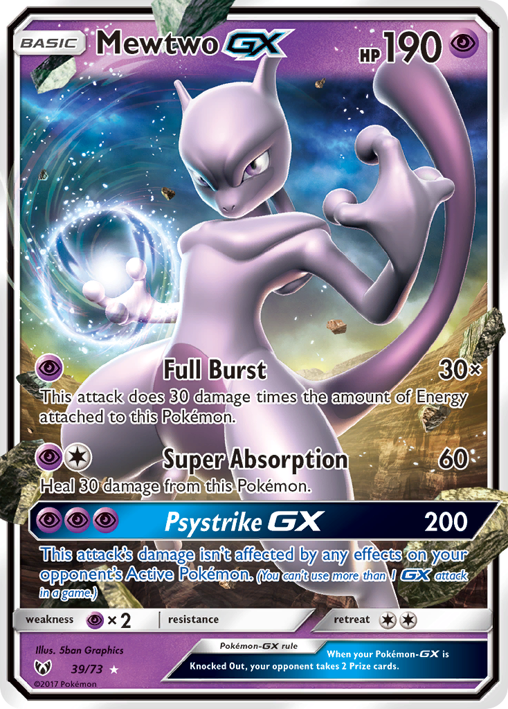 Mewtwo GX (39/73) [Sun & Moon: Shining Legends] | Exor Games Summserside