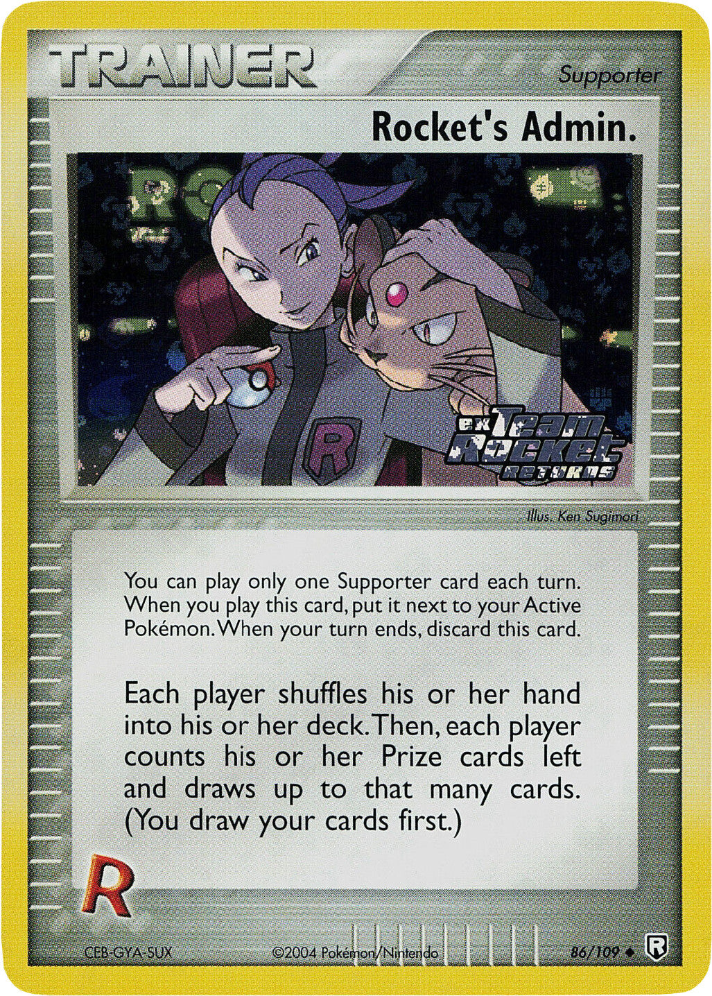 Rocket's Admin. (86/109) (Stamped) [EX: Team Rocket Returns] | Exor Games Summserside