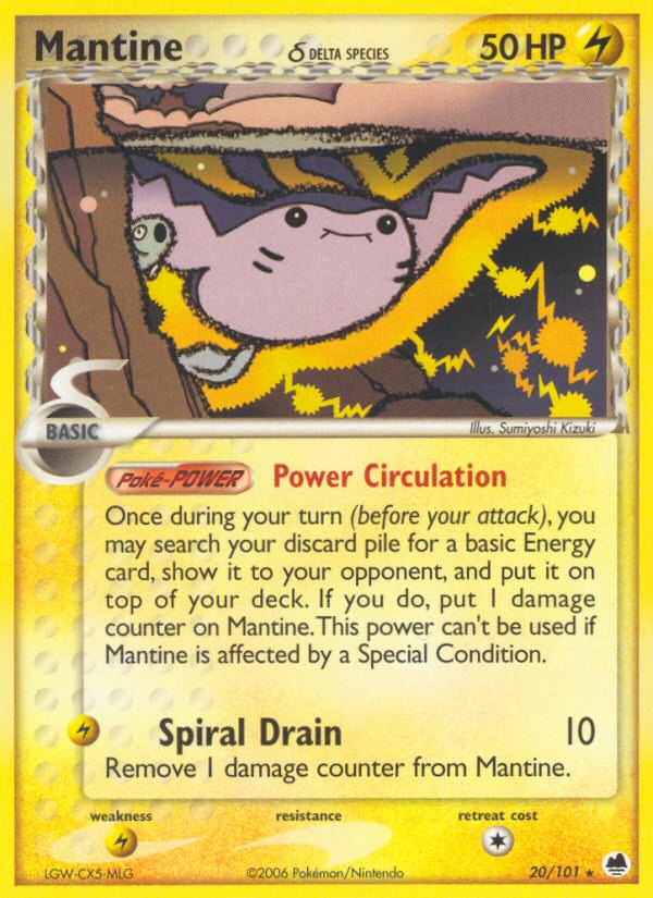 Mantine (20/101) (Delta Species) [EX: Dragon Frontiers] | Exor Games Summserside