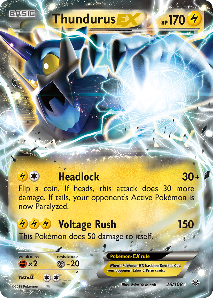 Thundurus EX (26/108) [XY: Roaring Skies] | Exor Games Summserside