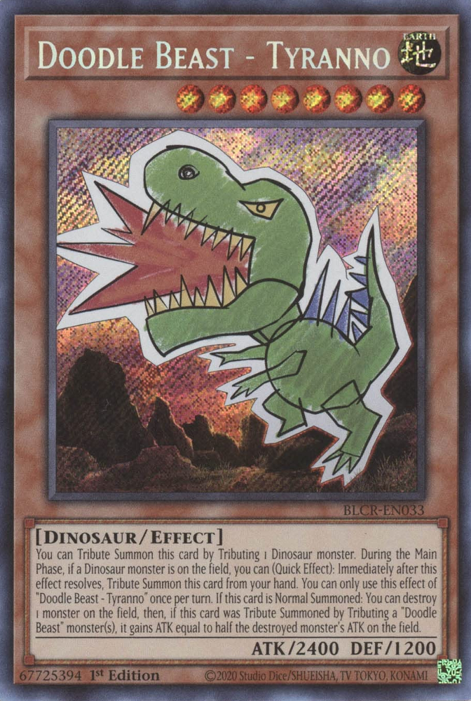 Doodle Beast - Tyranno [BLCR-EN033] Secret Rare | Exor Games Summserside