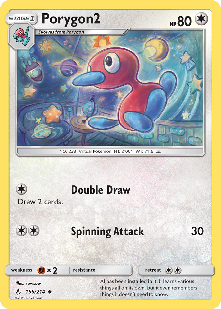 Porygon2 (156/214) [Sun & Moon: Unbroken Bonds] | Exor Games Summserside