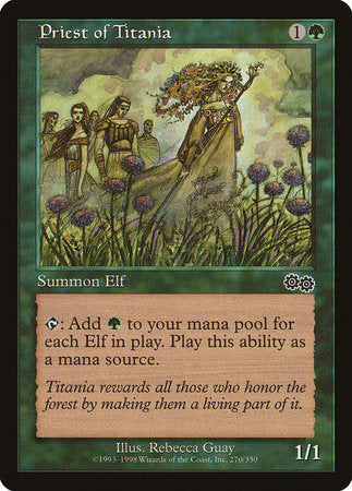 Priest of Titania [Urza's Saga] | Exor Games Summserside