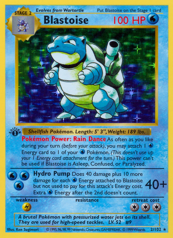 Blastoise (2/102) (Shadowless) [Base Set 1st Edition] | Exor Games Summserside