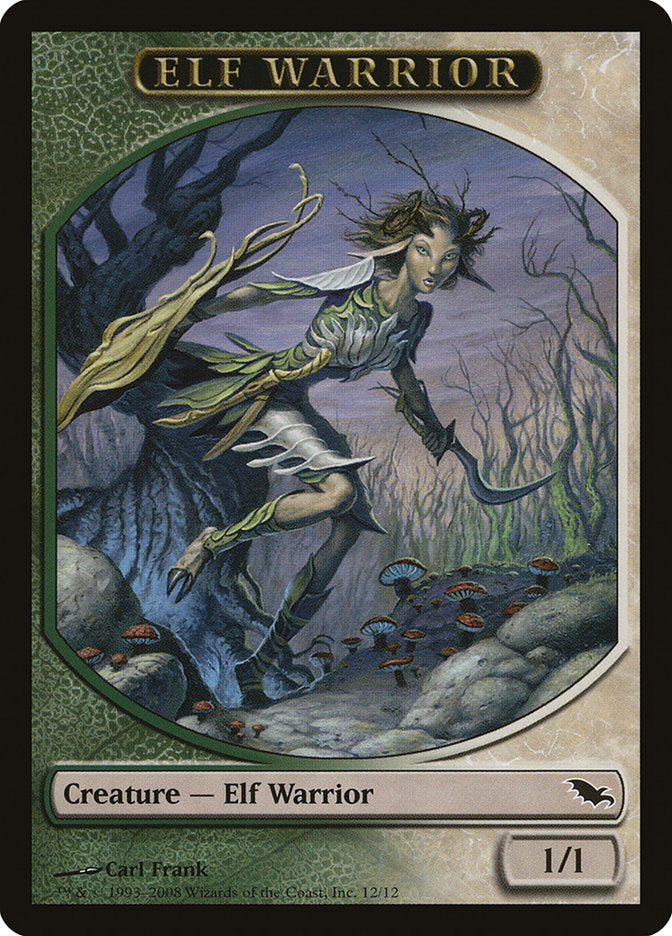 Elf Warrior (12/12) [Shadowmoor Tokens] | Exor Games Summserside