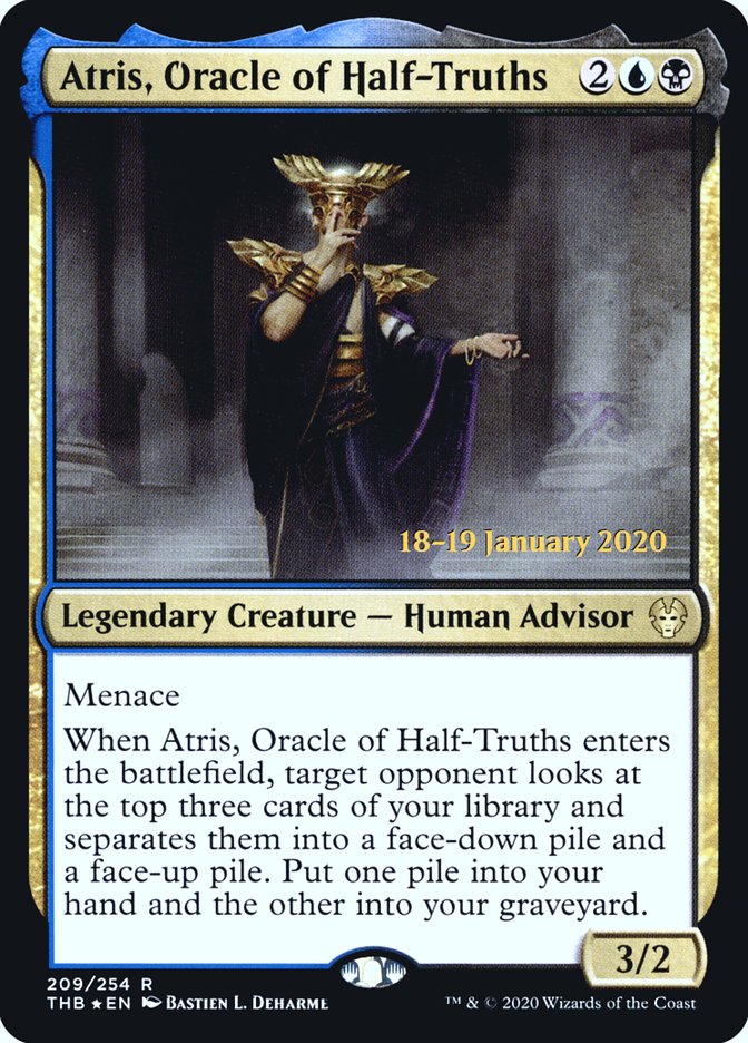 Atris, Oracle of Half-Truths [Theros Beyond Death Prerelease Promos] | Exor Games Summserside