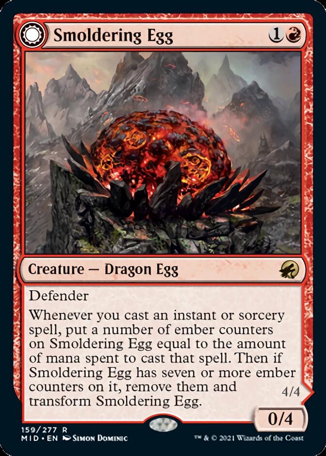 Smoldering Egg // Ashmouth Dragon [Innistrad: Midnight Hunt] | Exor Games Summserside