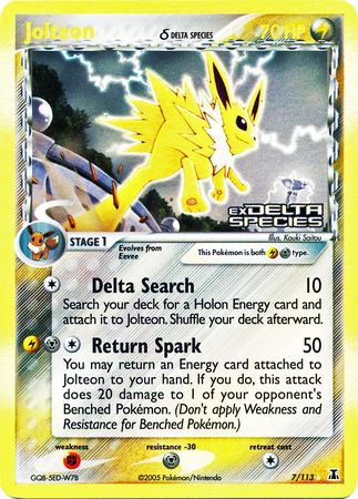 Jolteon (7/113) (Delta Species) (Stamped) [EX: Delta Species] | Exor Games Summserside