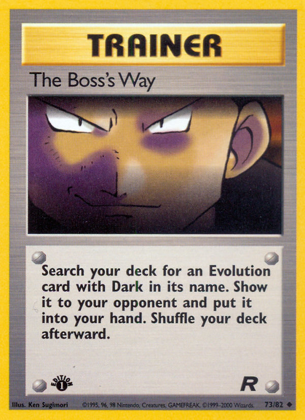 The Boss's Way (73/82) [Team Rocket 1st Edition] | Exor Games Summserside