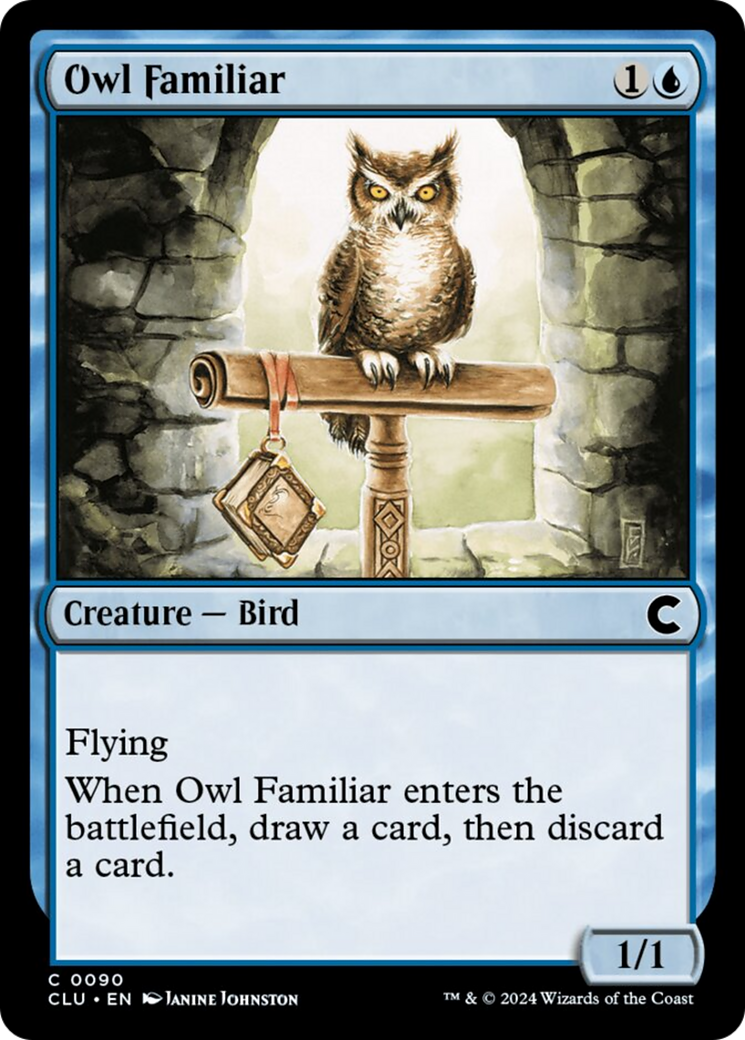 Owl Familiar [Ravnica: Clue Edition] | Exor Games Summserside