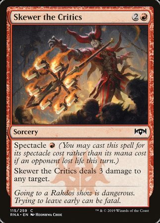 Skewer the Critics [Ravnica Allegiance] | Exor Games Summserside