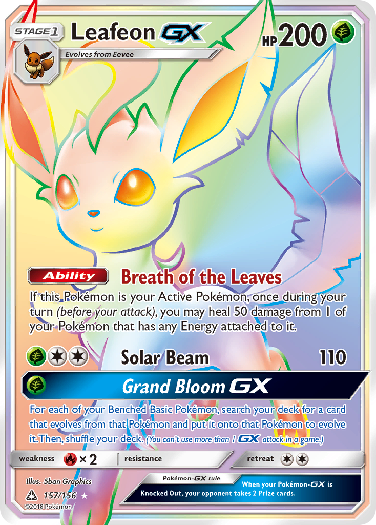 Leafeon GX (157/156) [Sun & Moon: Ultra Prism] | Exor Games Summserside