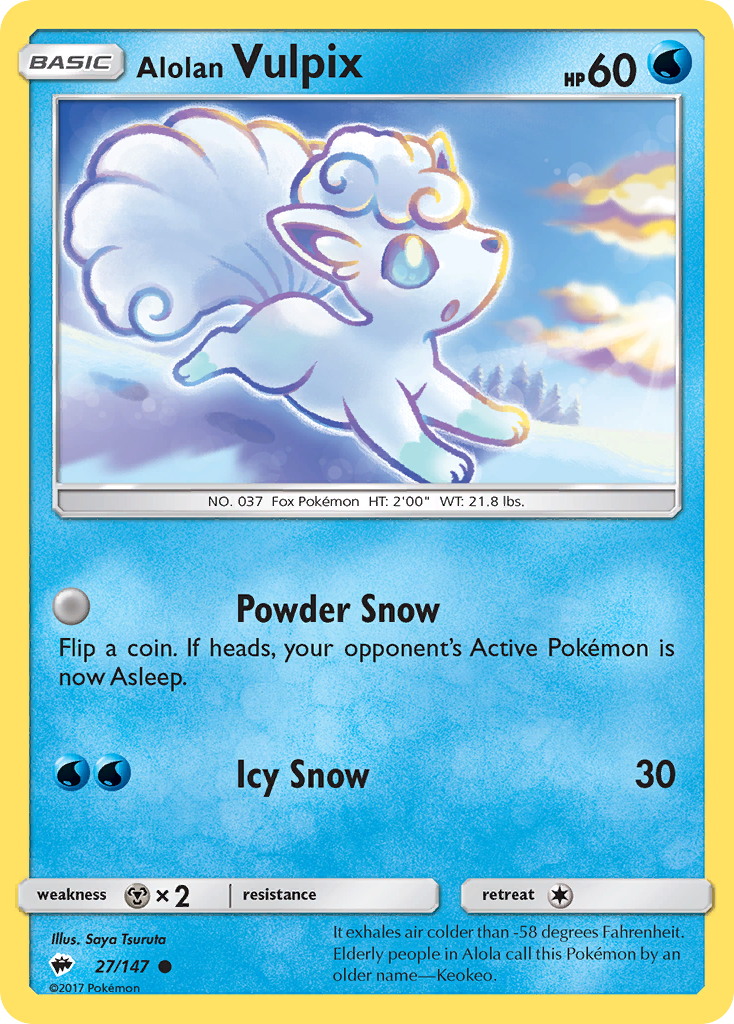 Alolan Vulpix (27/147) [Sun & Moon: Burning Shadows] | Exor Games Summserside