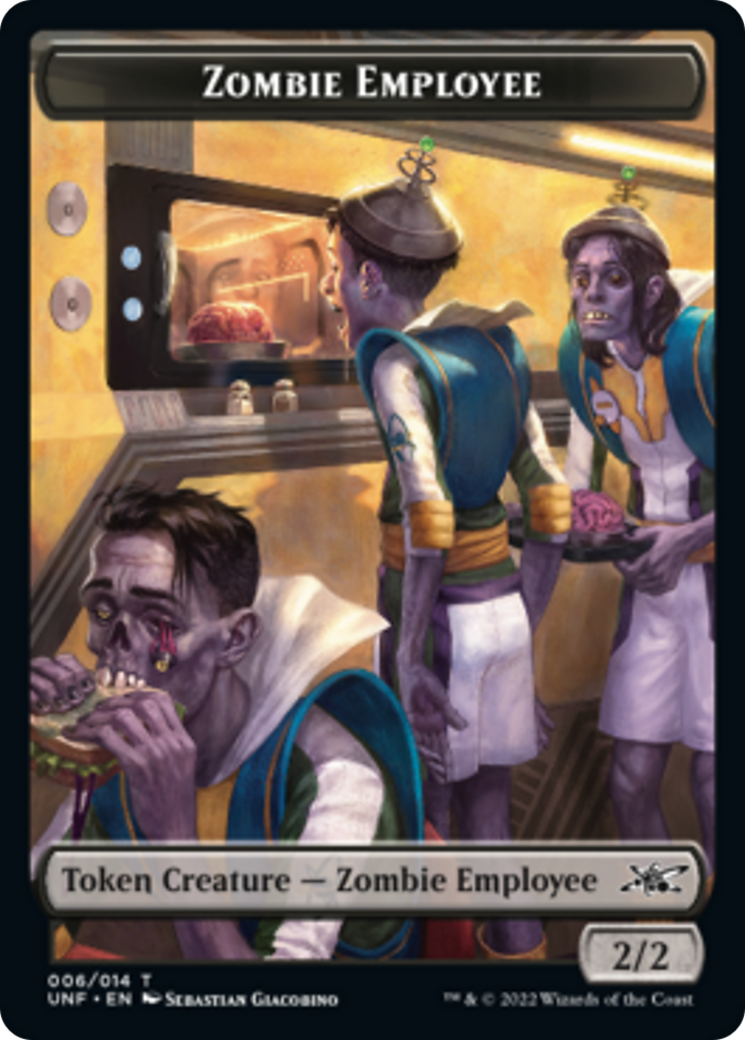 Zombie Employee // Treasure (013) Double-sided Token [Unfinity Tokens] | Exor Games Summserside