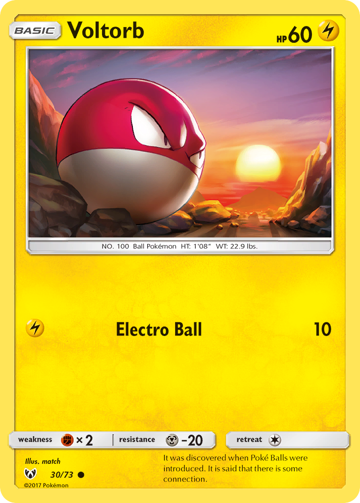 Voltorb (30/73) [Sun & Moon: Shining Legends] | Exor Games Summserside