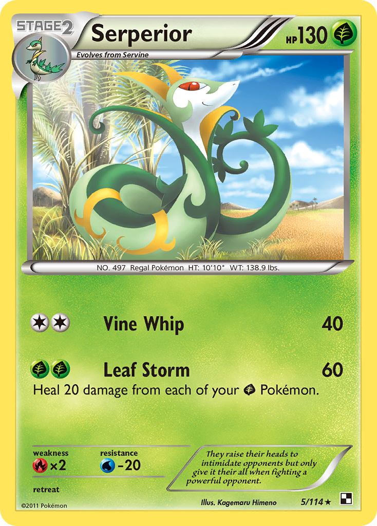 Serperior (5/114) (Green Tornado) (Theme Deck Exclusive) [Black & White: Base Set] | Exor Games Summserside