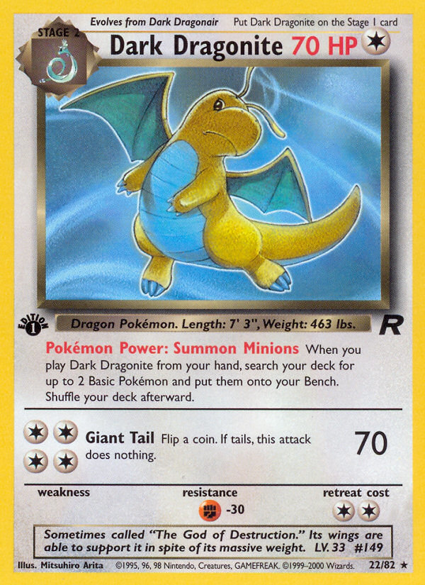 Dark Dragonite (22/82) [Team Rocket 1st Edition] | Exor Games Summserside