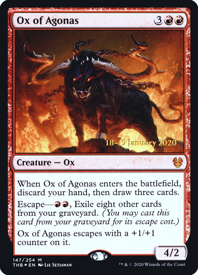 Ox of Agonas [Theros Beyond Death Prerelease Promos] | Exor Games Summserside