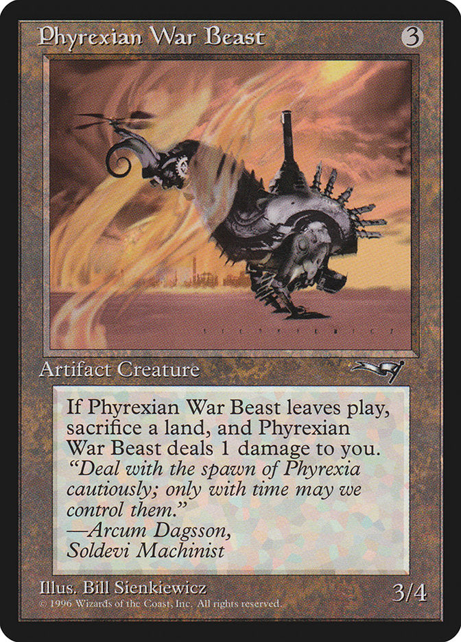 Phyrexian War Beast (Signature on Right) [Alliances] | Exor Games Summserside