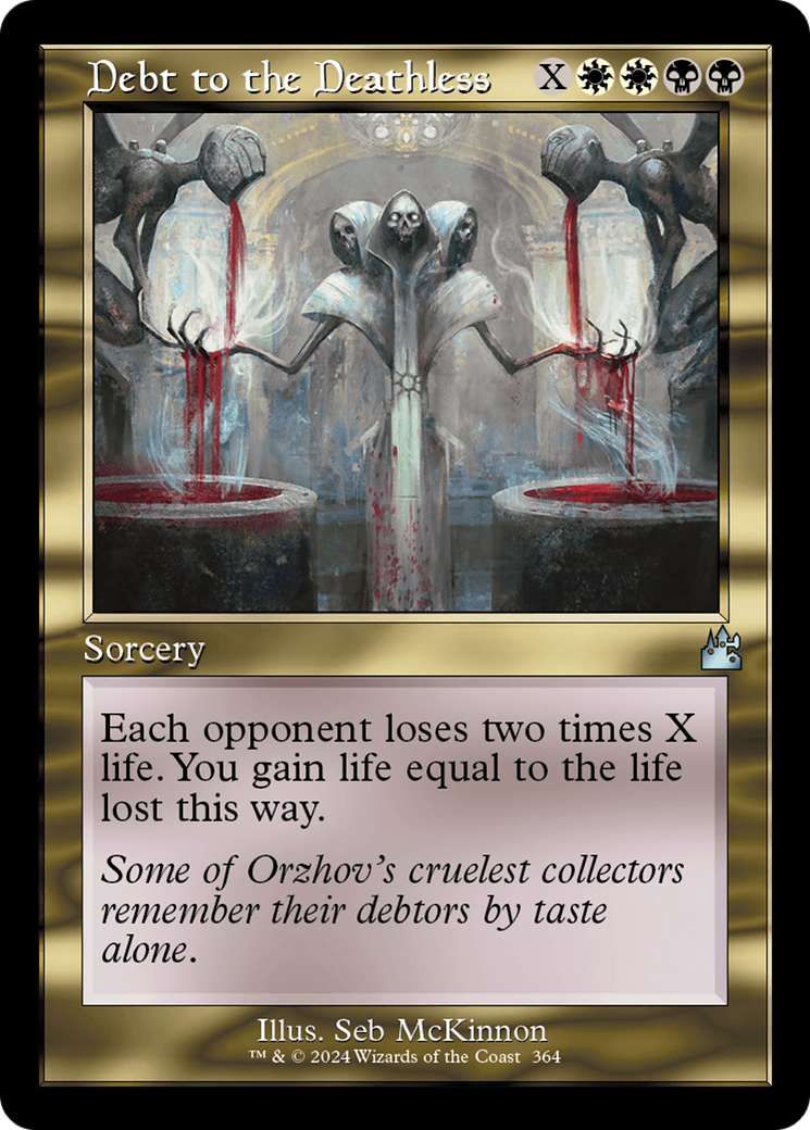 Debt to the Deathless (Retro Frame) [Ravnica Remastered] | Exor Games Summserside
