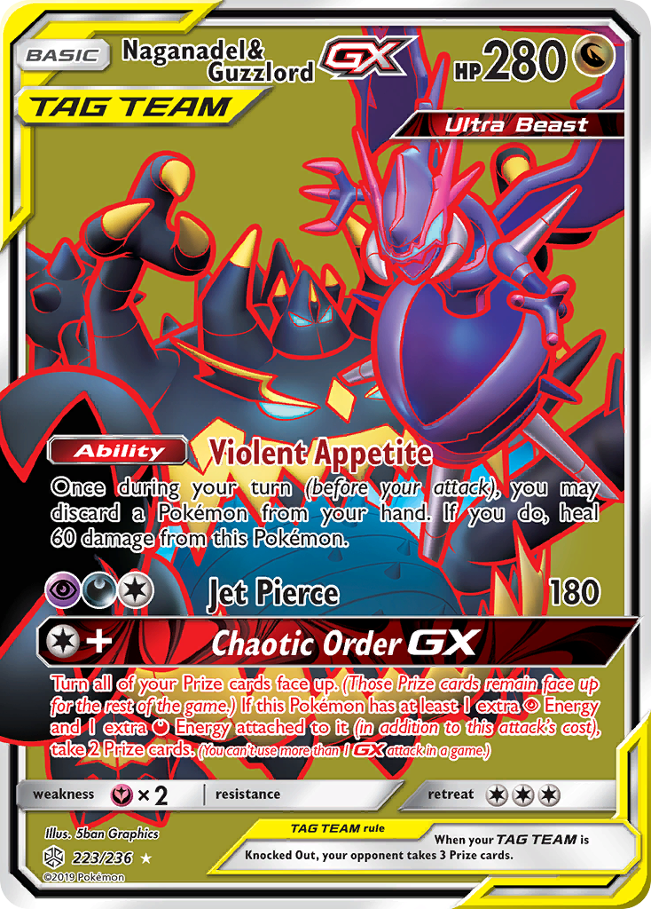 Naganadel & Guzzlord GX (223/236) [Sun & Moon: Cosmic Eclipse] | Exor Games Summserside