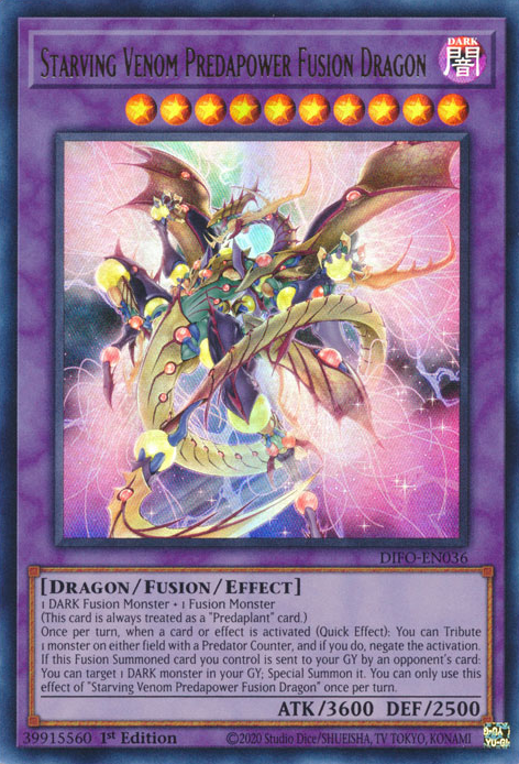 Starving Venom Predapower Fusion Dragon [DIFO-EN036] Ultra Rare | Exor Games Summserside