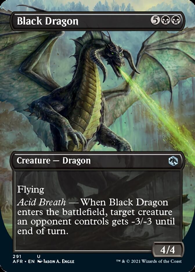 Black Dragon (Borderless Alternate Art) [Dungeons & Dragons: Adventures in the Forgotten Realms] | Exor Games Summserside