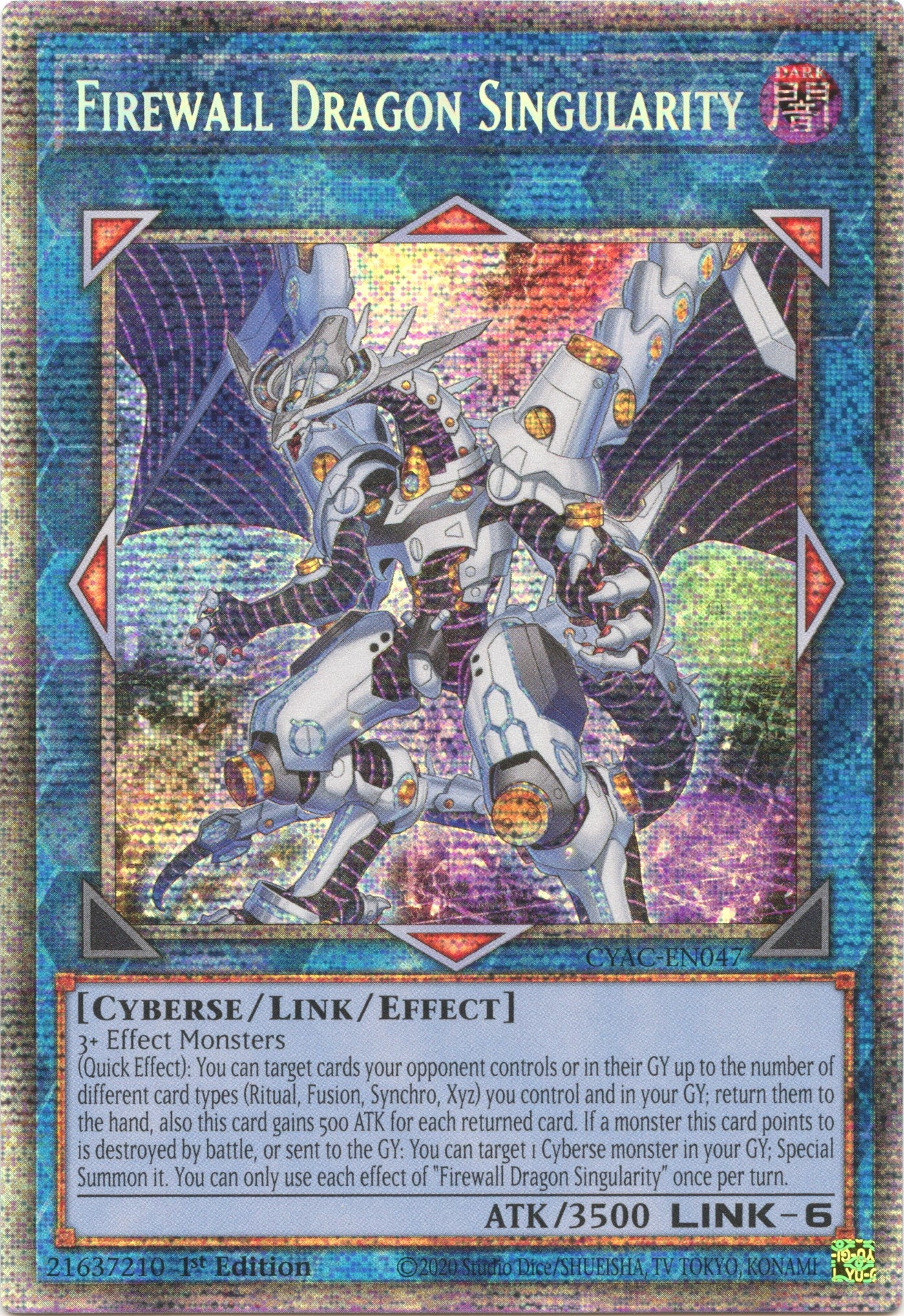 Firewall Dragon Singularity [CYAC-EN047] Starlight Rare | Exor Games Summserside