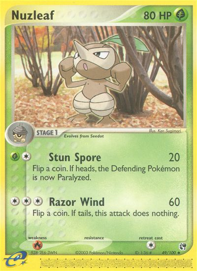 Nuzleaf (49/100) [EX: Sandstorm] | Exor Games Summserside