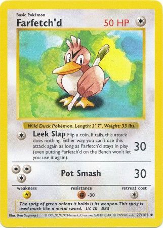 Farfetch'd (27/102) [Base Set Shadowless Unlimited] | Exor Games Summserside