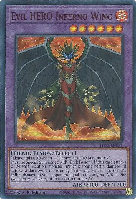 Evil HERO Inferno Wing (Red) [LDS3-EN027] Ultra Rare | Exor Games Summserside